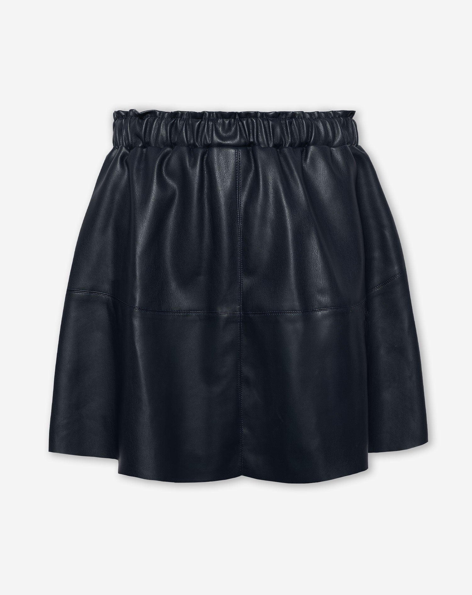 EVY FAUX LEATHER SKIRT NAVY