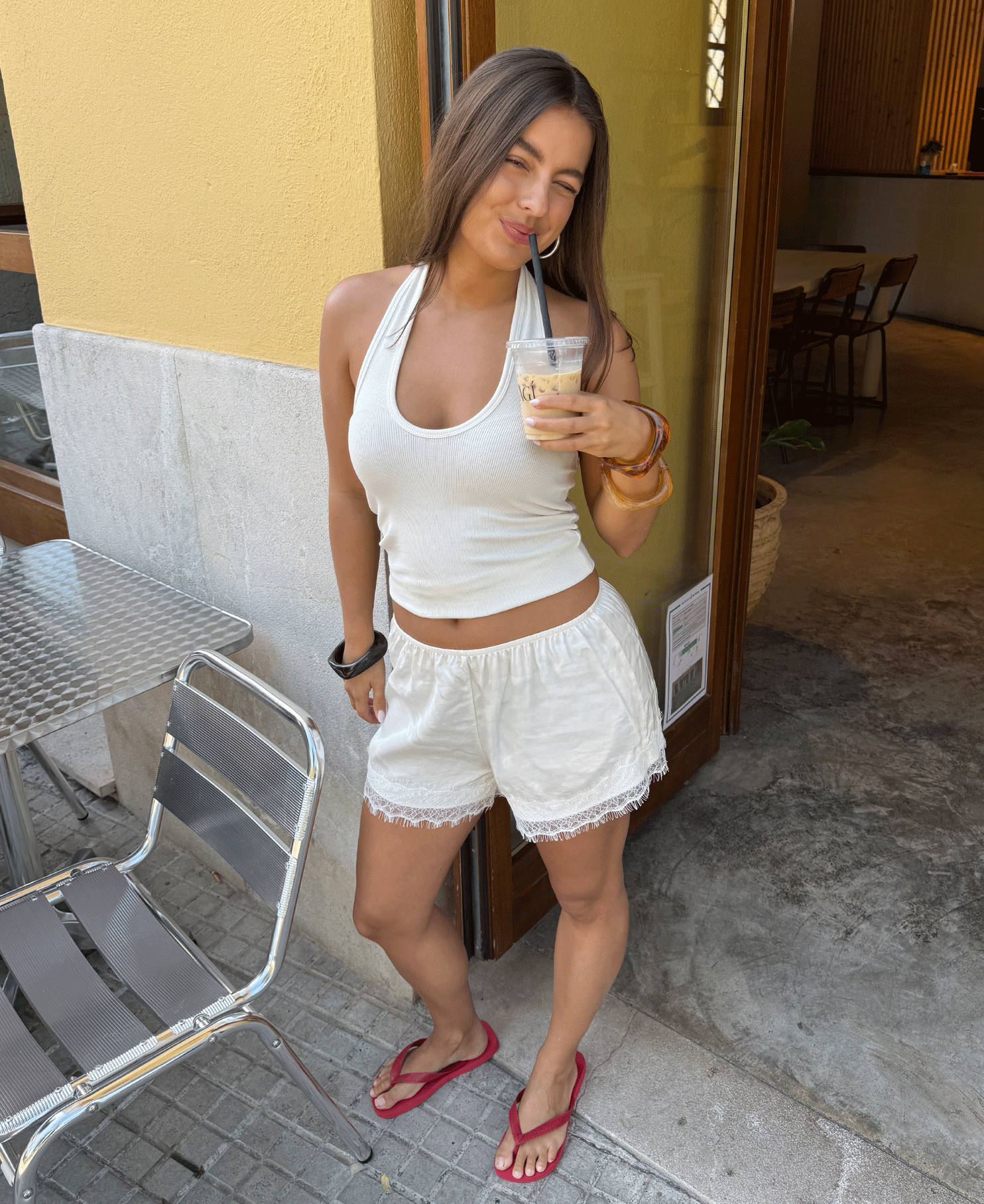 FENNA LACE SHORTS WIT