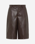 LYNN FAUX LEATHER JORT BRUIN