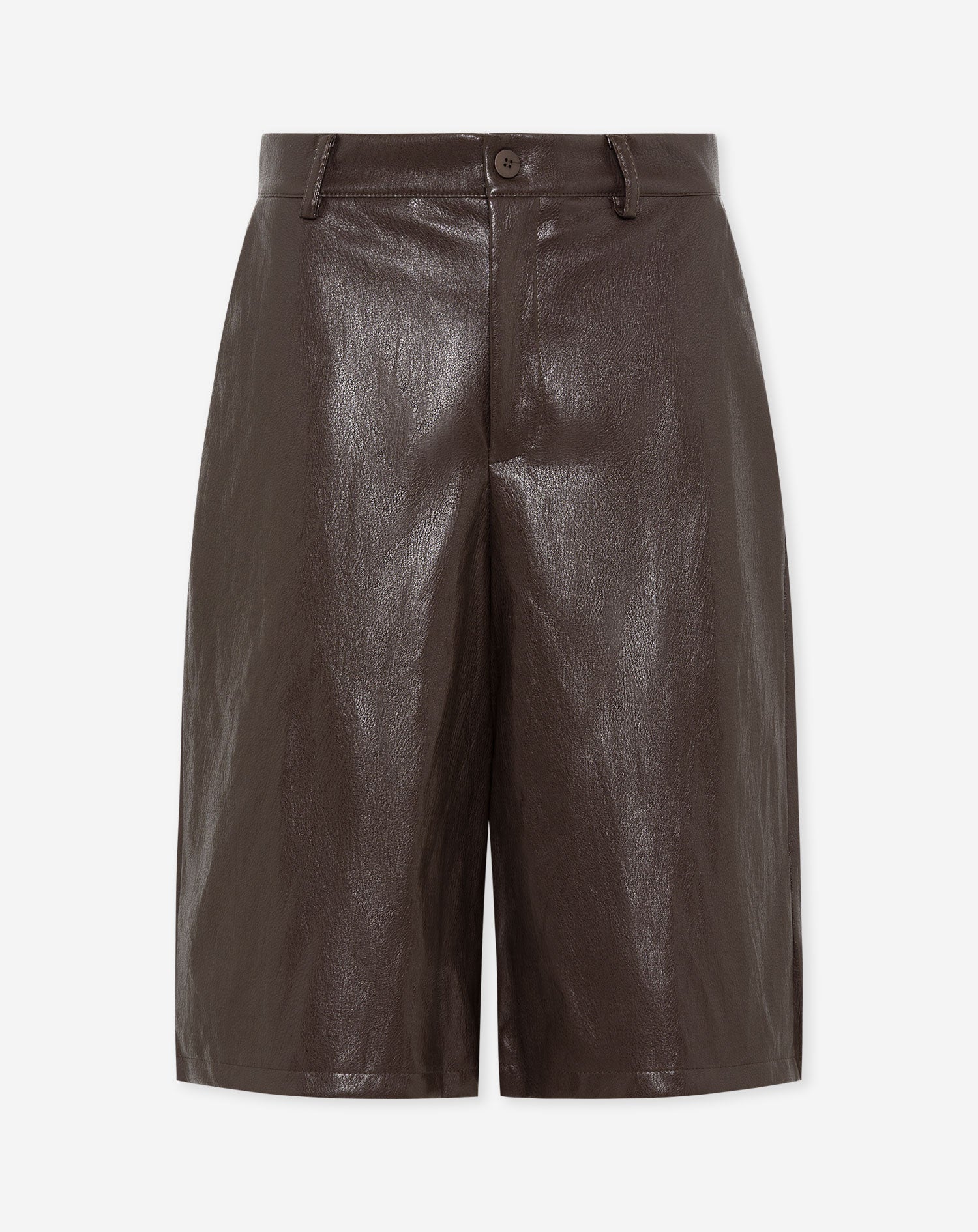 LYNN FAUX LEATHER JORT BRUIN
