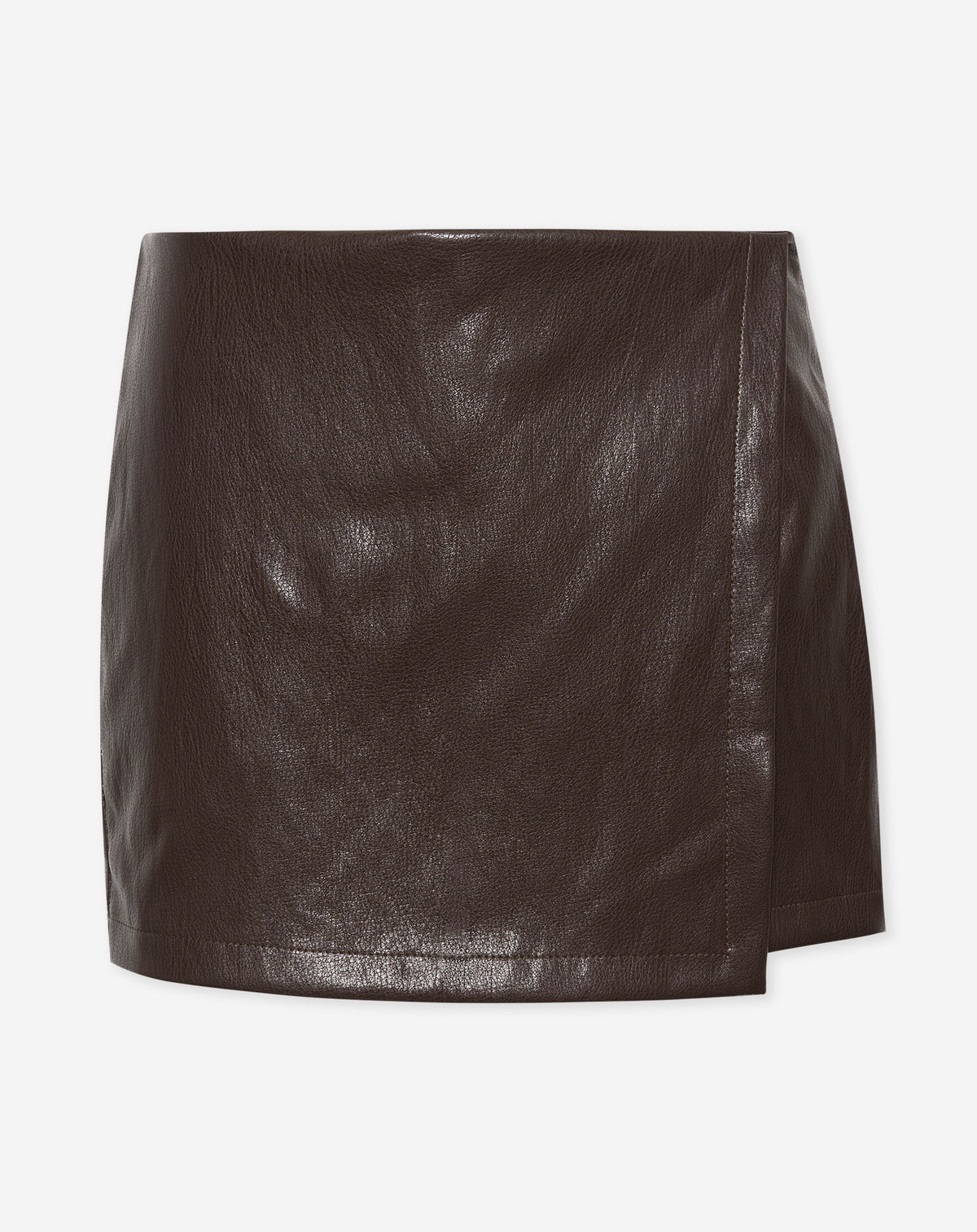 FAUX LEATHER SKORT BRUIN