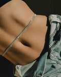 RHINESTONE BELLY CHAIN SILVER