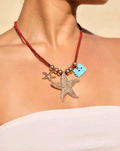 BEADS CORD NECKLACE ROOD