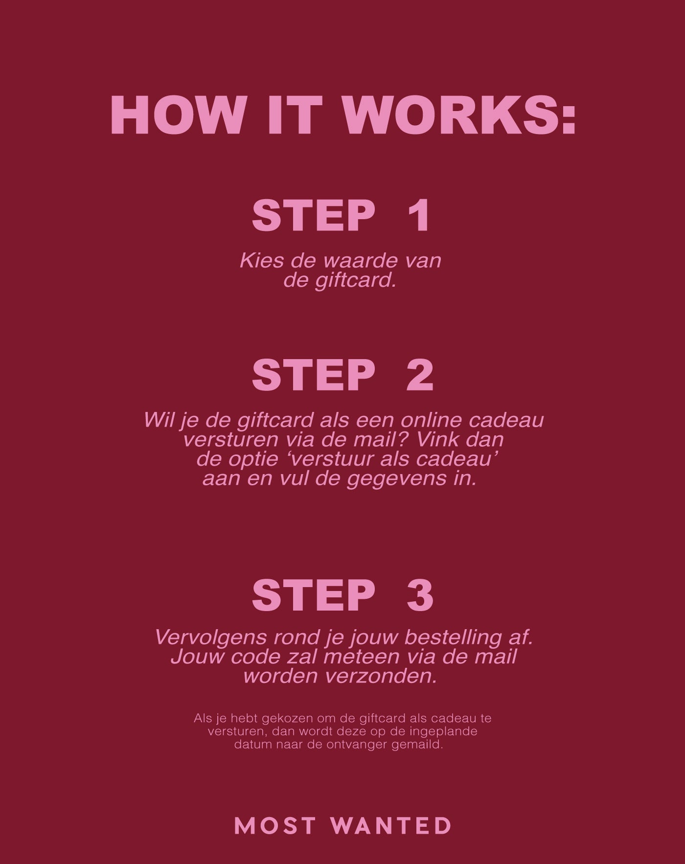 MOST WANTED ONLINE GIFTCARD