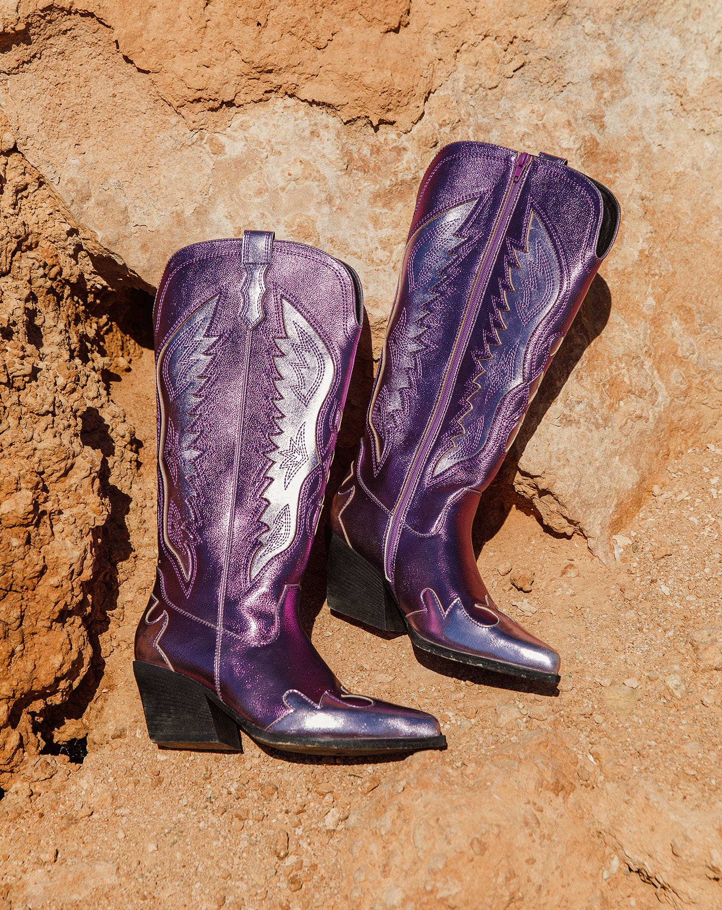 EAGLE WESTERN BOOTS HIGH METALLIC PURPLE